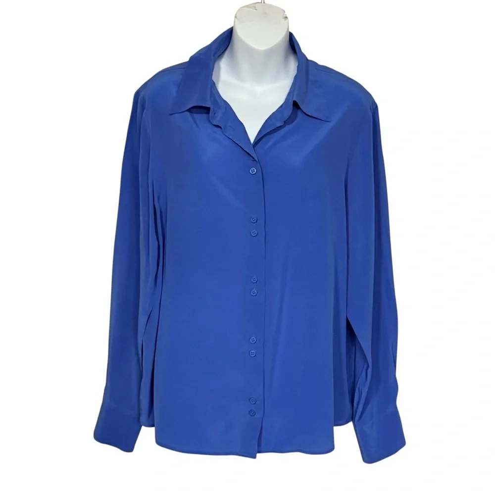 & Other Stories Silk Blue Women's Shirt Size 12